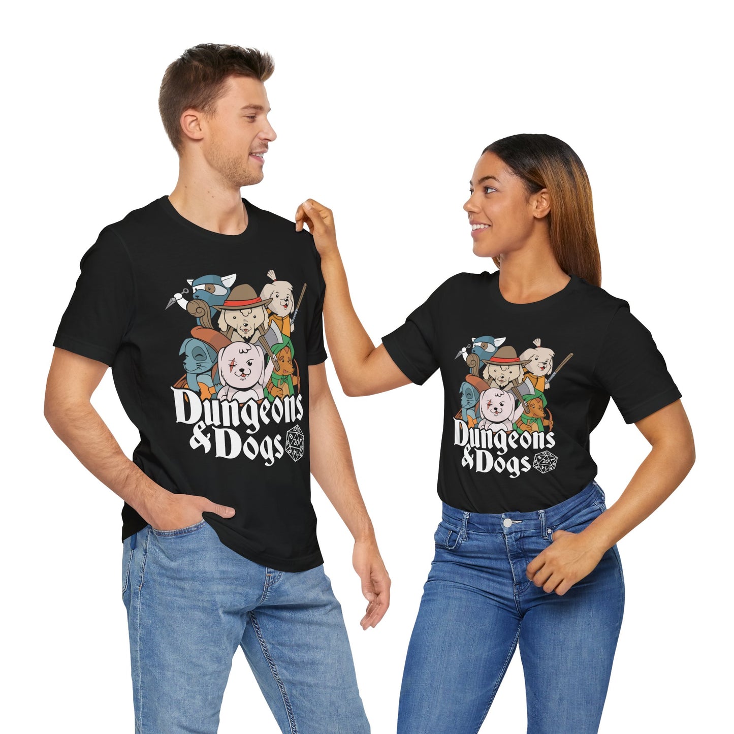 Dungeons and Dogs Shirt | D&D Parody Game Tee for Dog Lovers | Roleplaying Fantasy Game | Fun Nerdy Gift Ideas