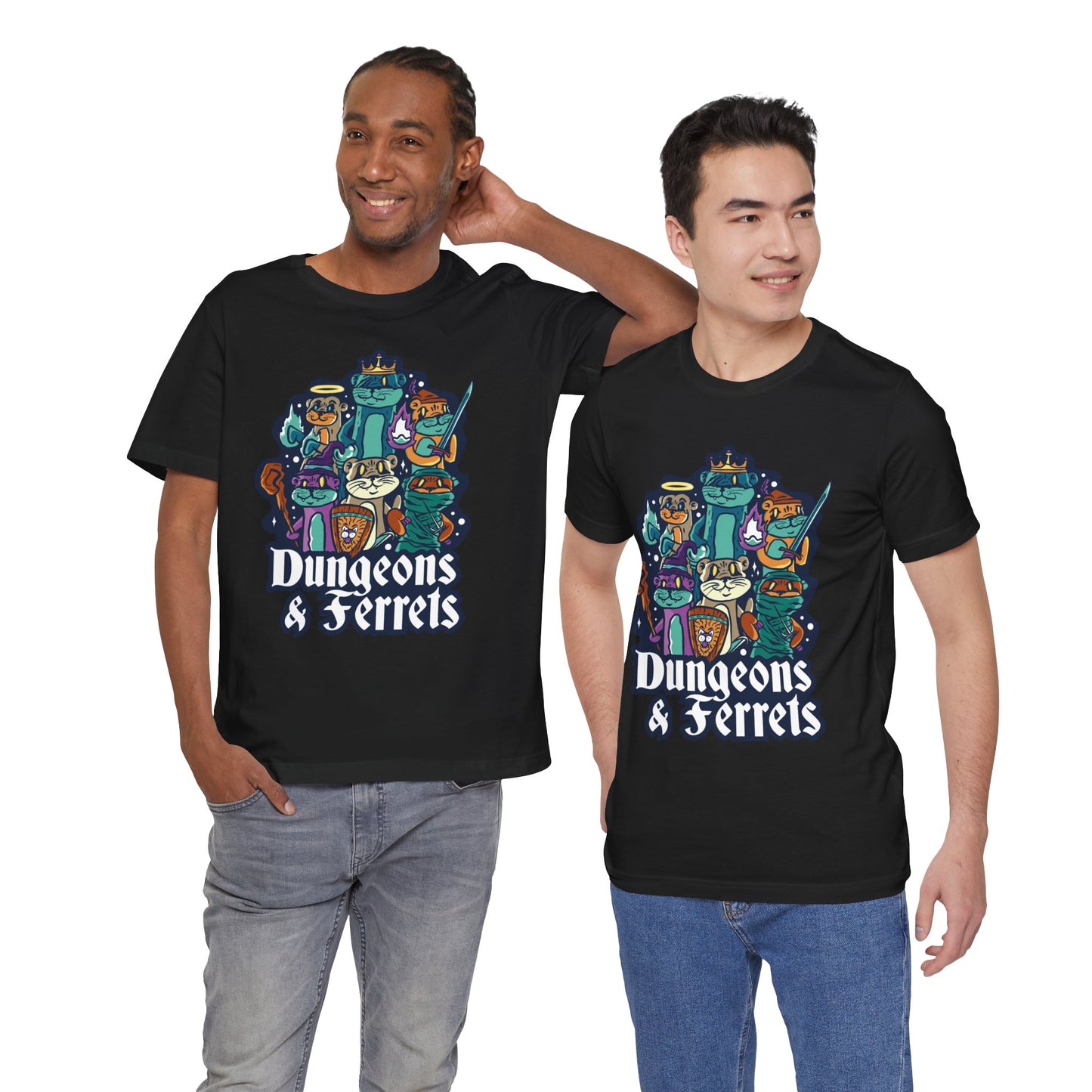 Dungeons and Ferrets Shirt | D&D Parody Game Tee for Ferret Lovers | Roleplaying Fantasy Game | Fun Nerdy Gift Ideas Ferret Gift Idea