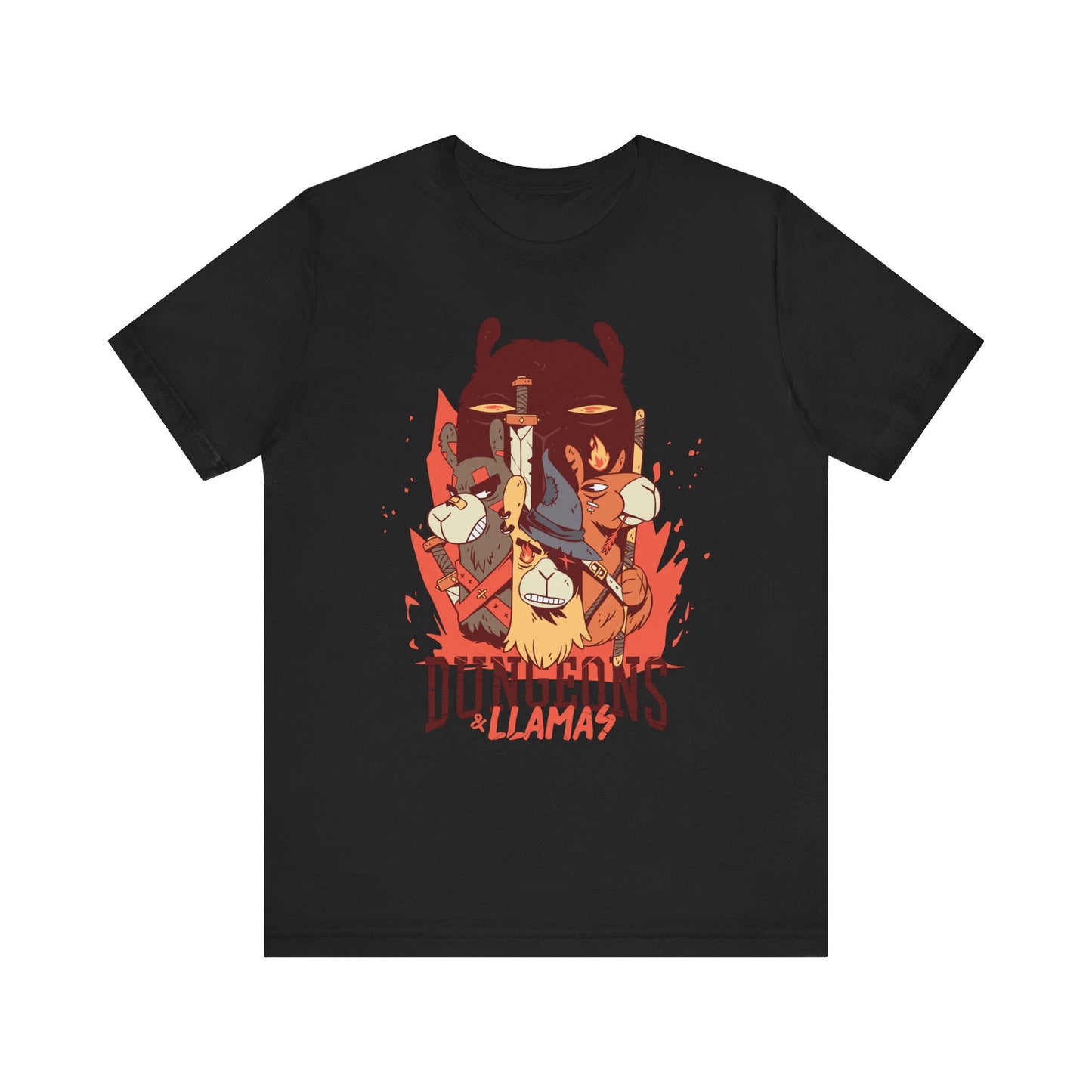 Dungeons and Llamas Shirt | D&D Parody Game Tee for Llama Lovers | Roleplaying Fantasy Game | Fun Nerdy Gift Ideas