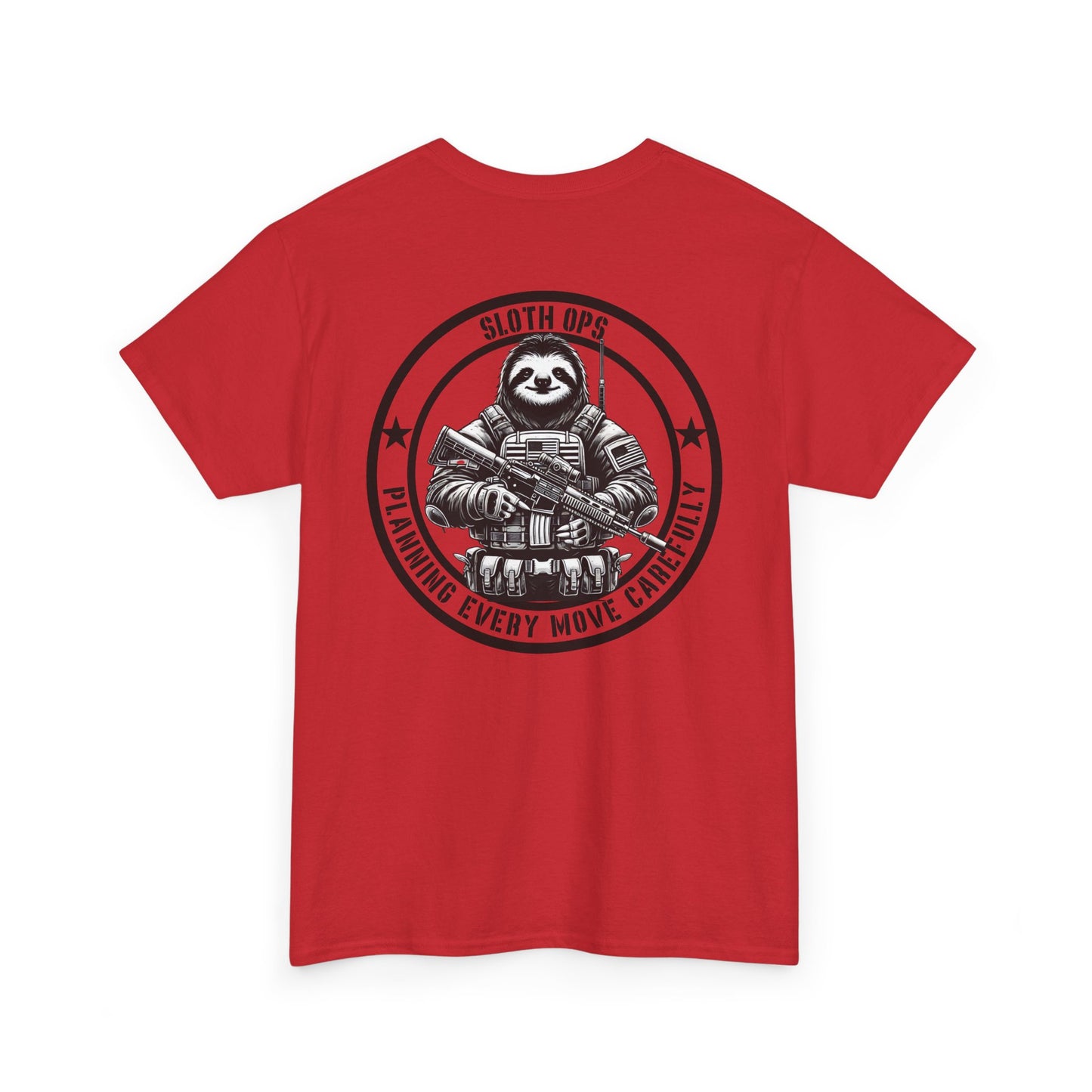 Tactical Sloth Ops Shirt | Funny Sloth Military-Inspired Tee | Patriotic Humor Gift for Sloth Lovers | Slow Steady Tactical Graphic Design