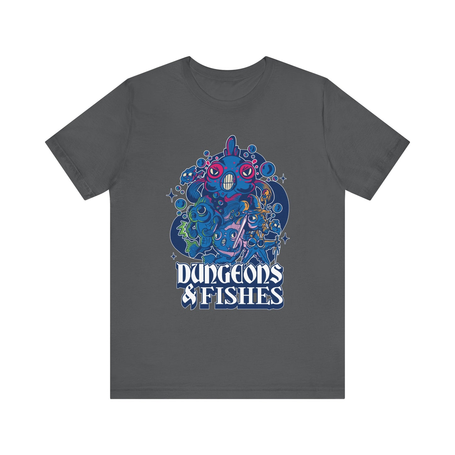 Dungeons and Fish Shirt | D&D Parody Game Tee for Fish Lovers | Aquatic Roleplaying Fantasy Game | Nerdy Gift Ideas Gamers Funny Fish Shirt