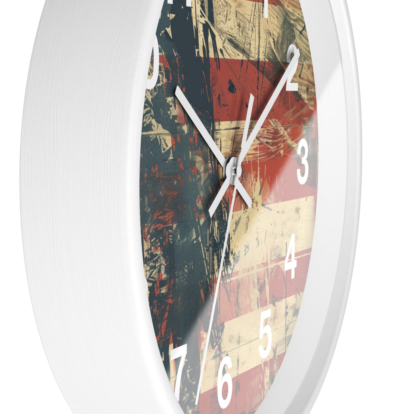 Patriotic Soldier Silhouette Wall Clock | Grunge Military Tribute Art | Battery Operated | USA Hero Decor | Perfect Gift Veterans Patriots