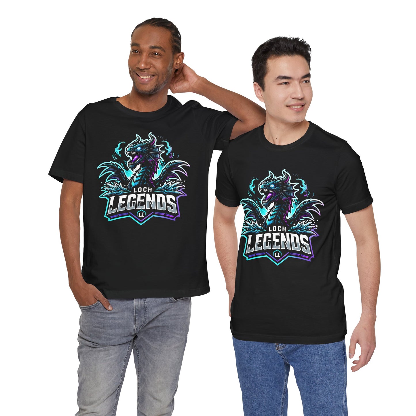Loch Legends Sea Monster Shirt | Mythical Creature Design Unique Gift Gamers Fantasy Fans Esports Jersey Style Graphic Tee Lochness Monster