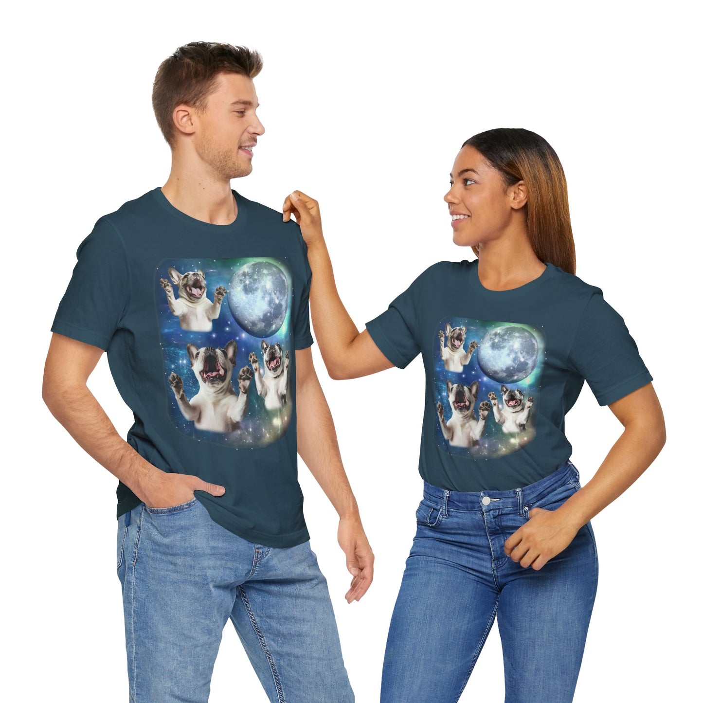 French Bulldog Howling at the Moon Shirt | Vintage 90s Inspired Frenchie Tee | Dog Lover Gift | Retro Bulldog Vibes | Funny Dog Humor