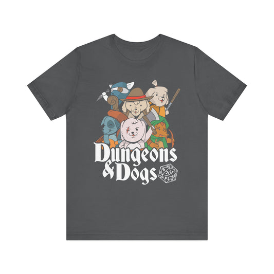 Dungeons and Dogs Shirt | D&D Parody Game Tee for Dog Lovers | Roleplaying Fantasy Game | Fun Nerdy Gift Ideas