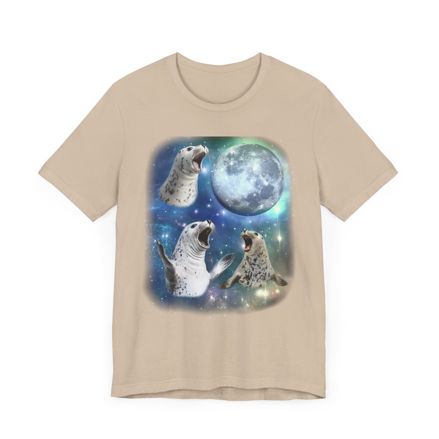 Seal Howling at the Moon Shirt | Vintage 90s Inspired Seal Tee | Funny Sea Lion Lover Gift | Retro Aquatic Animal Vibes Humorous Seal Design
