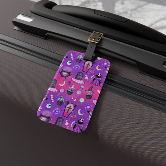 Cute Pastel Color Gothic Luggage Tag - Unique Travel Accessory for Cute Goths - Perfect Baggage ID for Darkly Adorable Adventures