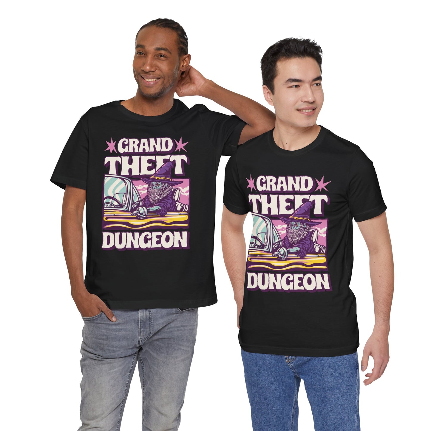 Grand Theft Dungeon Tee | Dungeons and Dragons D&D Parody | GTA Inspired | Nerdy Gift Idea | Roleplay Humor | Funny Video Game Shirt