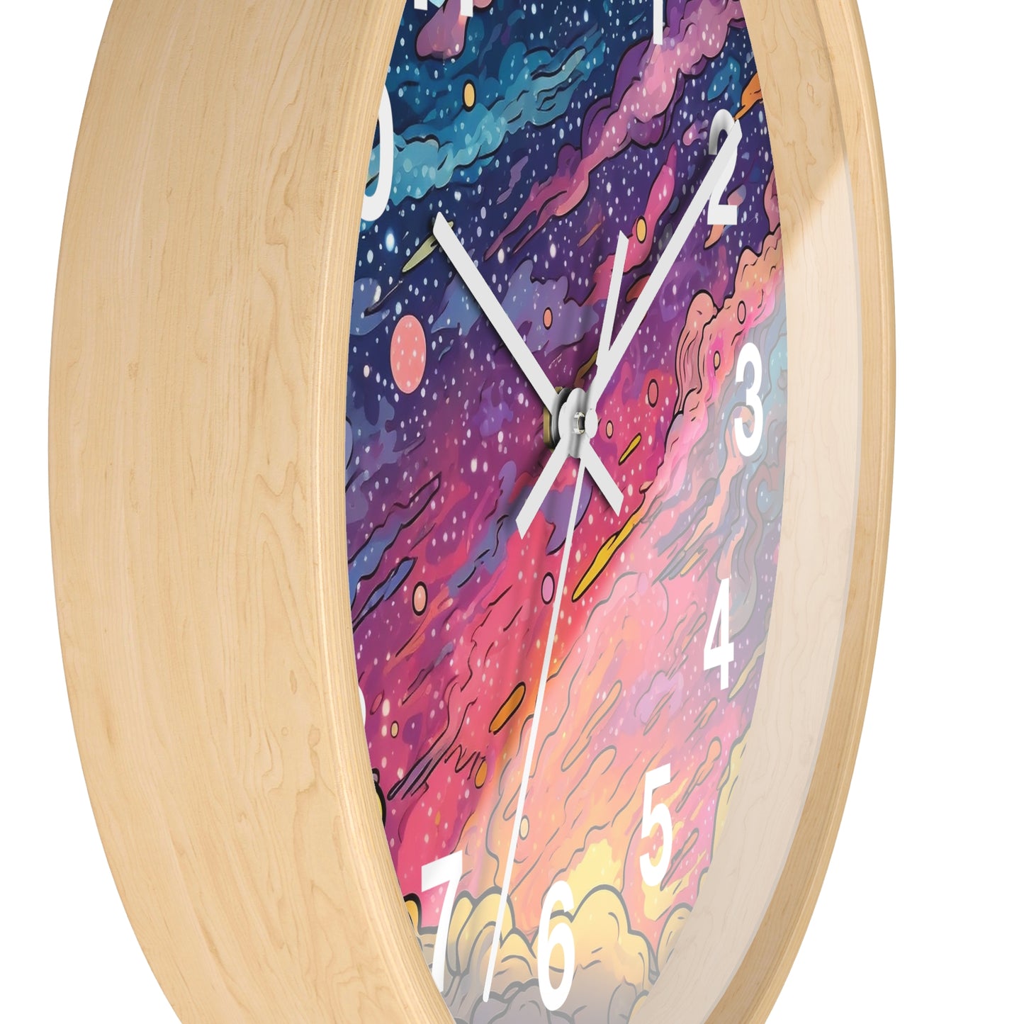Vibrant Abstract Wall Clock | Trippy Psychedelic Decor for Dorm | Mind Bending Rave Art | Battery Operated | Unique Student Gift