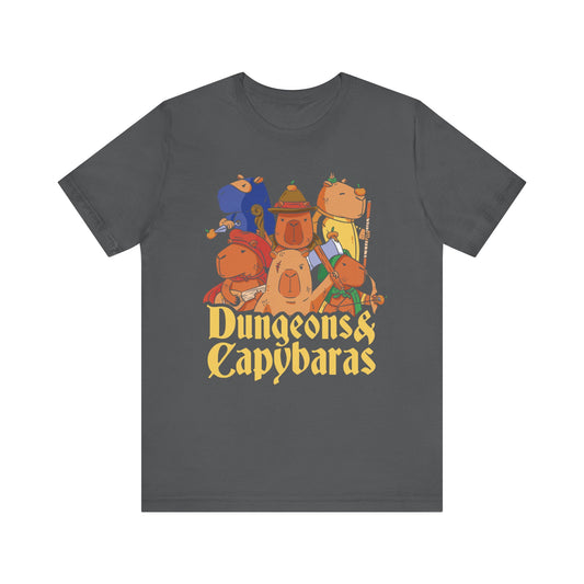 Dungeons and Capybaras Shirt | D&D Parody Game Tee for Capybara Lovers | Roleplaying Fantasy Game | Fun Nerdy Gift Ideas