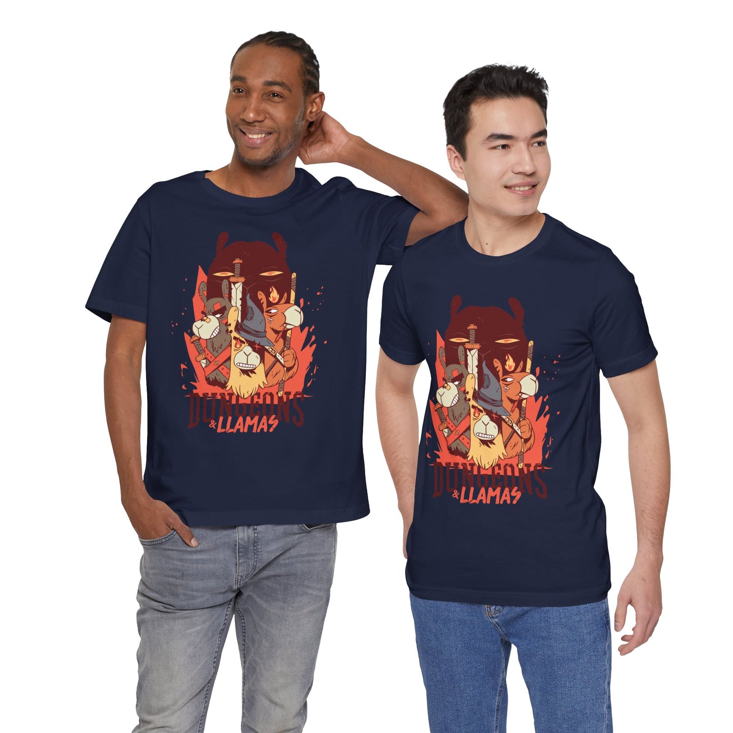 Dungeons and Llamas Shirt | D&D Parody Game Tee for Llama Lovers | Roleplaying Fantasy Game | Fun Nerdy Gift Ideas