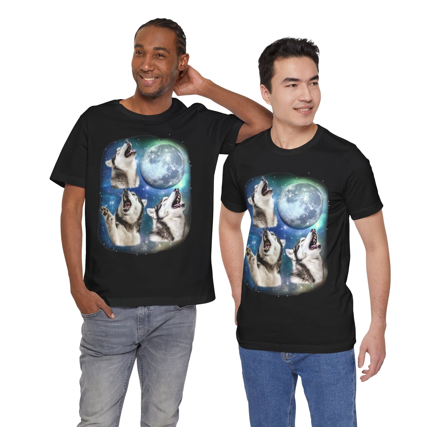 Alaskan Malamute Howling at the Moon Shirt | Vintage 90s-Inspired Dog Lover Tee | Funny Dog Shirt Malamute Gift | Retro Animal Lover Apparel