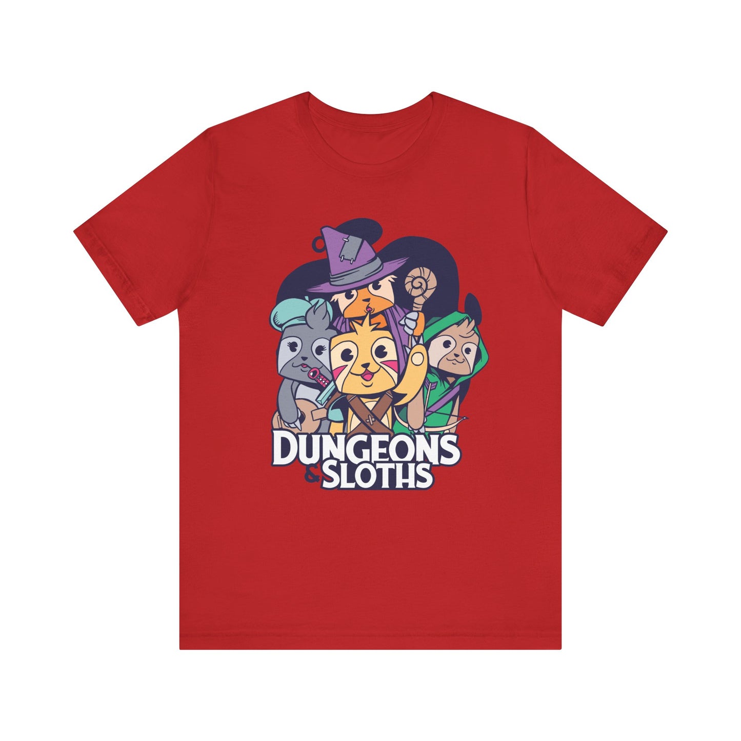 Dungeons and Sloths Shirt | D&D Parody Game Tee for Sloth Lovers | Roleplaying Fantasy Game | Fun Nerdy Gift Ideas Funny Sloth Shirt RPG Tee