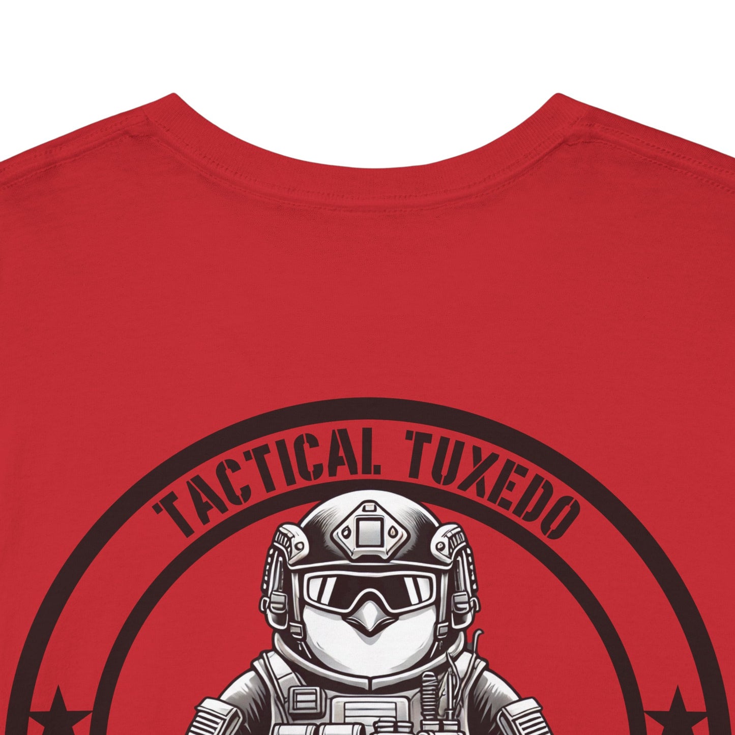 Tactical Penguin Shirt | Funny Tactical Tuxedo Tee | Military-Inspired Patriotic Gift for Penguin Lovers | Black and White Bird Humor Design