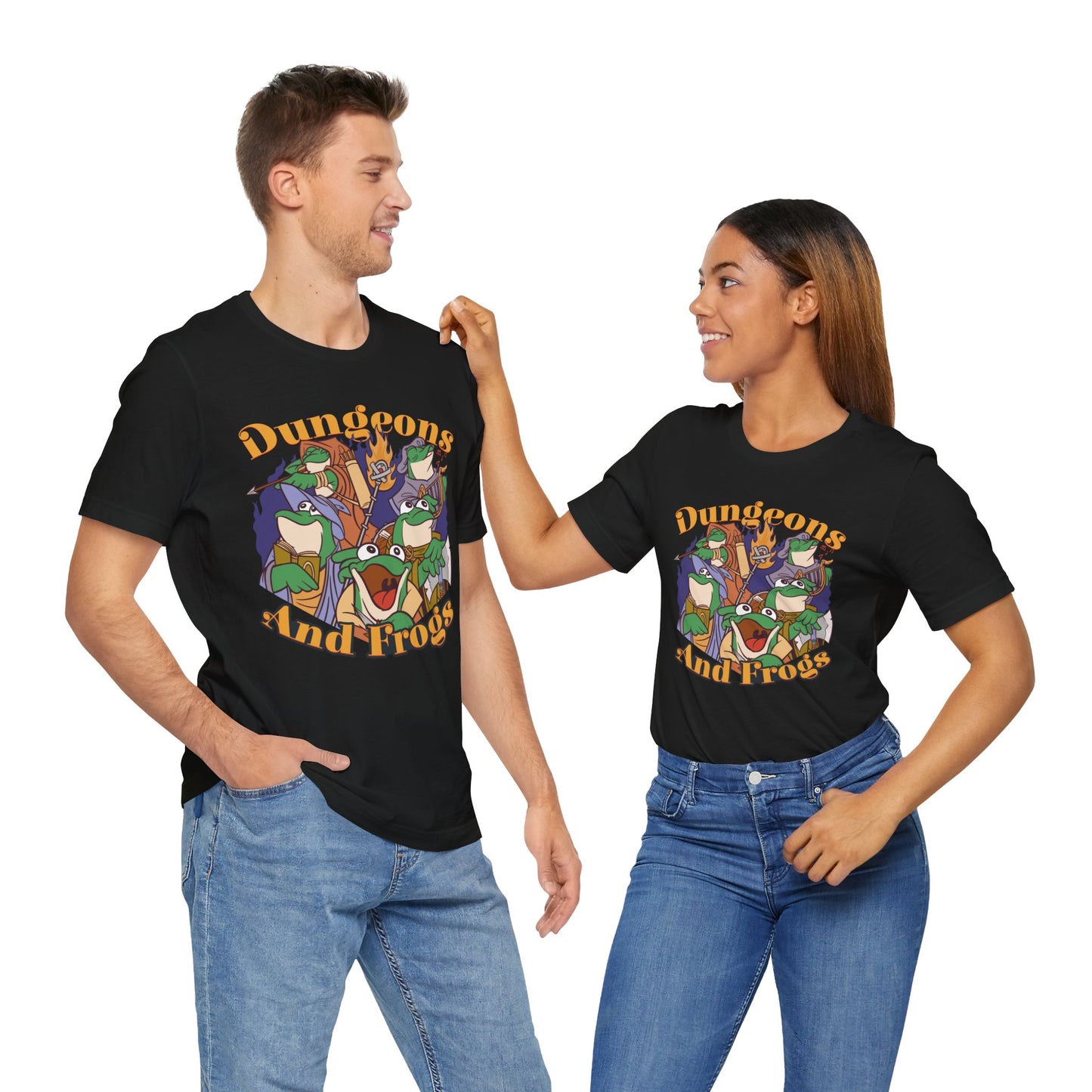 Dungeons and Frogs Shirt | D&D Parody Game Tee for Frog Lovers | Roleplaying Fantasy Game | Nerdy Gift Ideas for Gamers Funny Frog Shirt