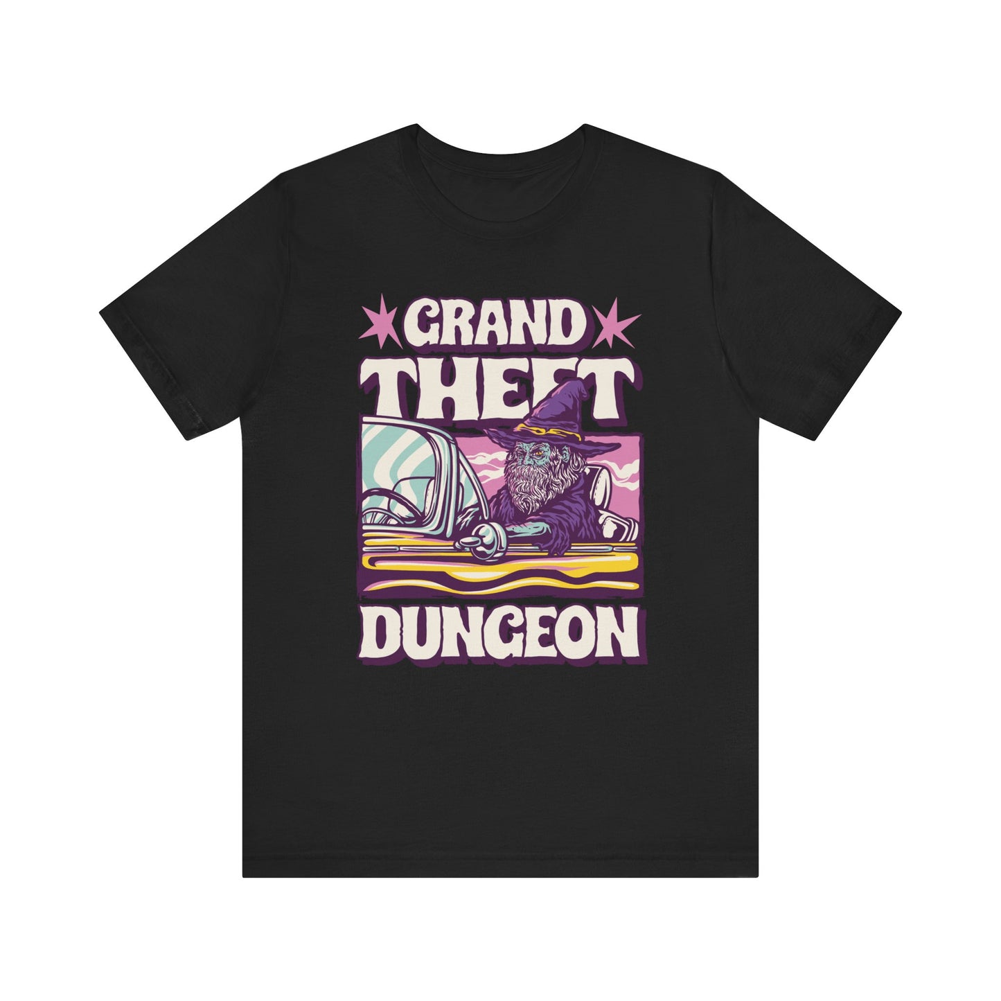 Grand Theft Dungeon Tee | Dungeons and Dragons D&D Parody | GTA Inspired | Nerdy Gift Idea | Roleplay Humor | Funny Video Game Shirt