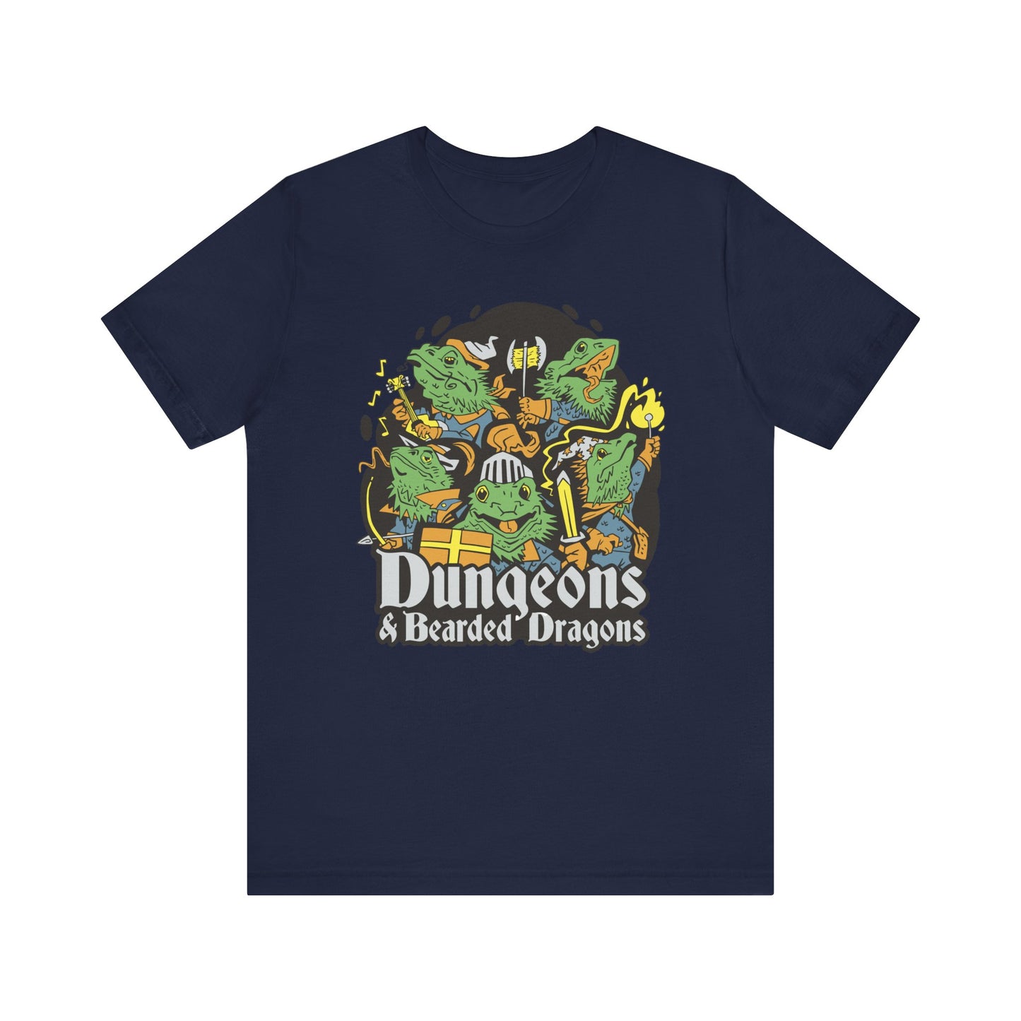 Dungeons and Bearded Dragons Tee | Funny Reptile Shirt for Bearded Dragon Lovers | Nerdy Gift Ideas | Parody Style Roleplaying Fantasy Game