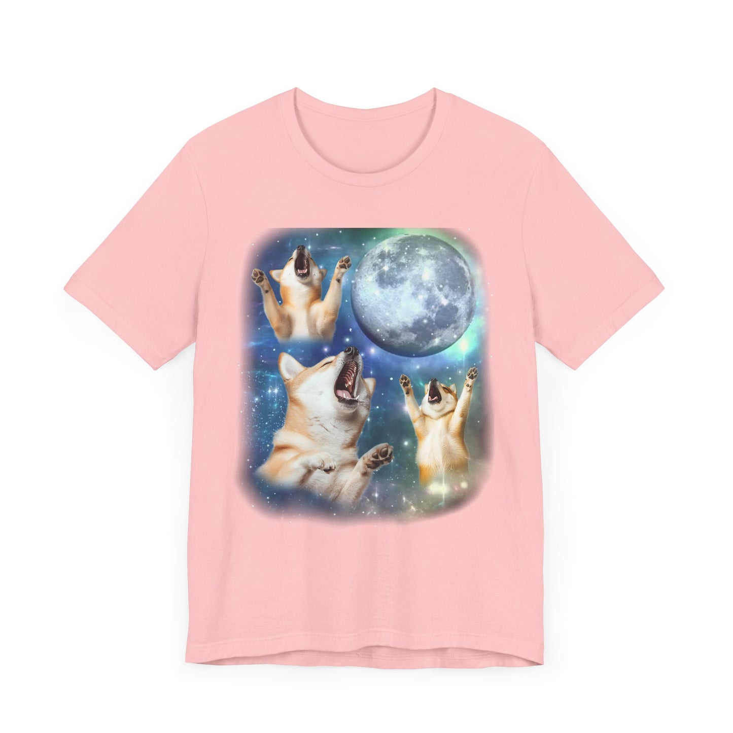 Shiba Inu Howling at the Moon Shirt | Crypto Dog Vintage 90s Inspired Tee | Funny Dog Lover Gift | Retro Shiba Vibes | Humorous Dog Design
