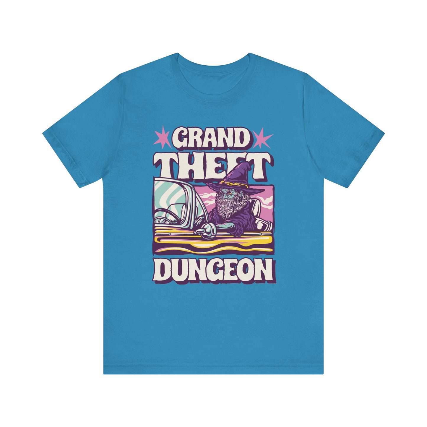 Grand Theft Dungeon Tee | Dungeons and Dragons D&D Parody | GTA Inspired | Nerdy Gift Idea | Roleplay Humor | Funny Video Game Shirt