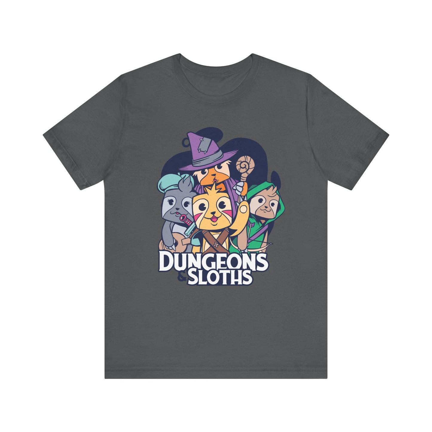 Dungeons and Sloths Shirt | D&D Parody Game Tee for Sloth Lovers | Roleplaying Fantasy Game | Fun Nerdy Gift Ideas Funny Sloth Shirt RPG Tee