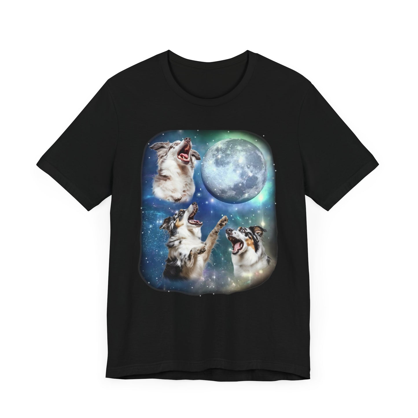 Australian Shepherd Howling at Moon Shirt Vintage 90s-Inspired Aussie Dog Lover Tee Funny Shepherd Dog Shirt Dog Owner Gift Retro Animal