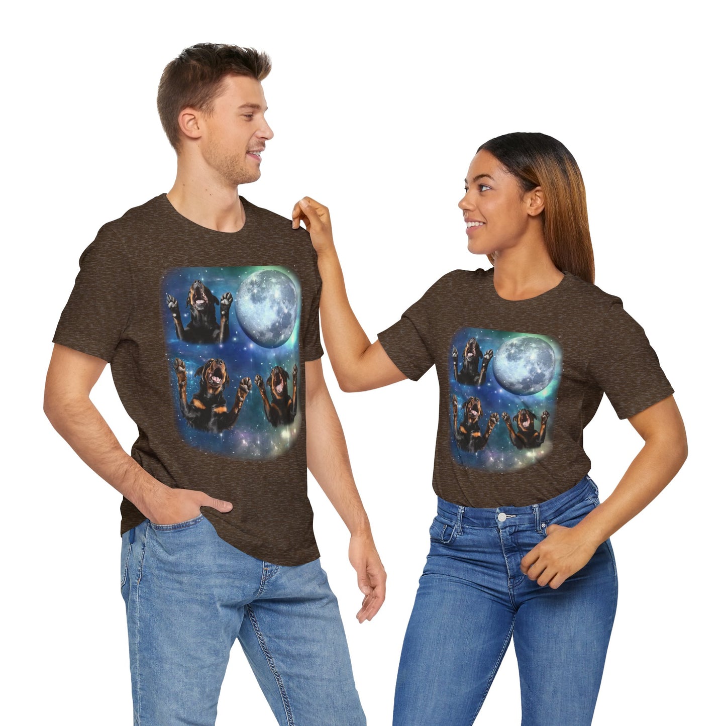 Rottweiler Howling at the Moon Shirt Vintage 90s Inspired Rottweiler Tee Funny Dog Lover Gift Retro Animal Vibes Humorous Rottweiler Design