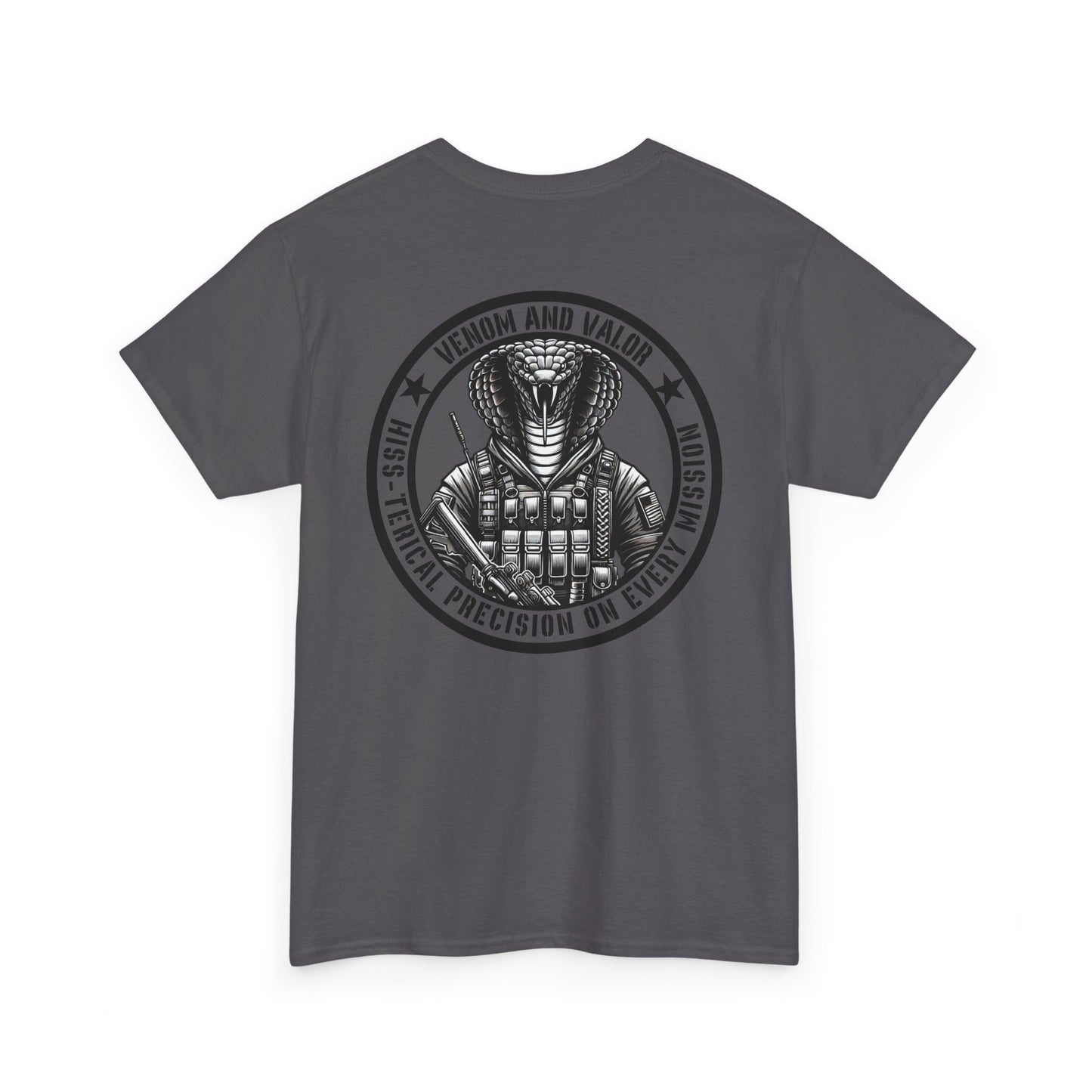 Tactical Cobra Snake Shirt | Venom and Valor Tee | Funny Military-Inspired Patriotic Gift | Snake Lovers Design | Bold Striking Snake Humor