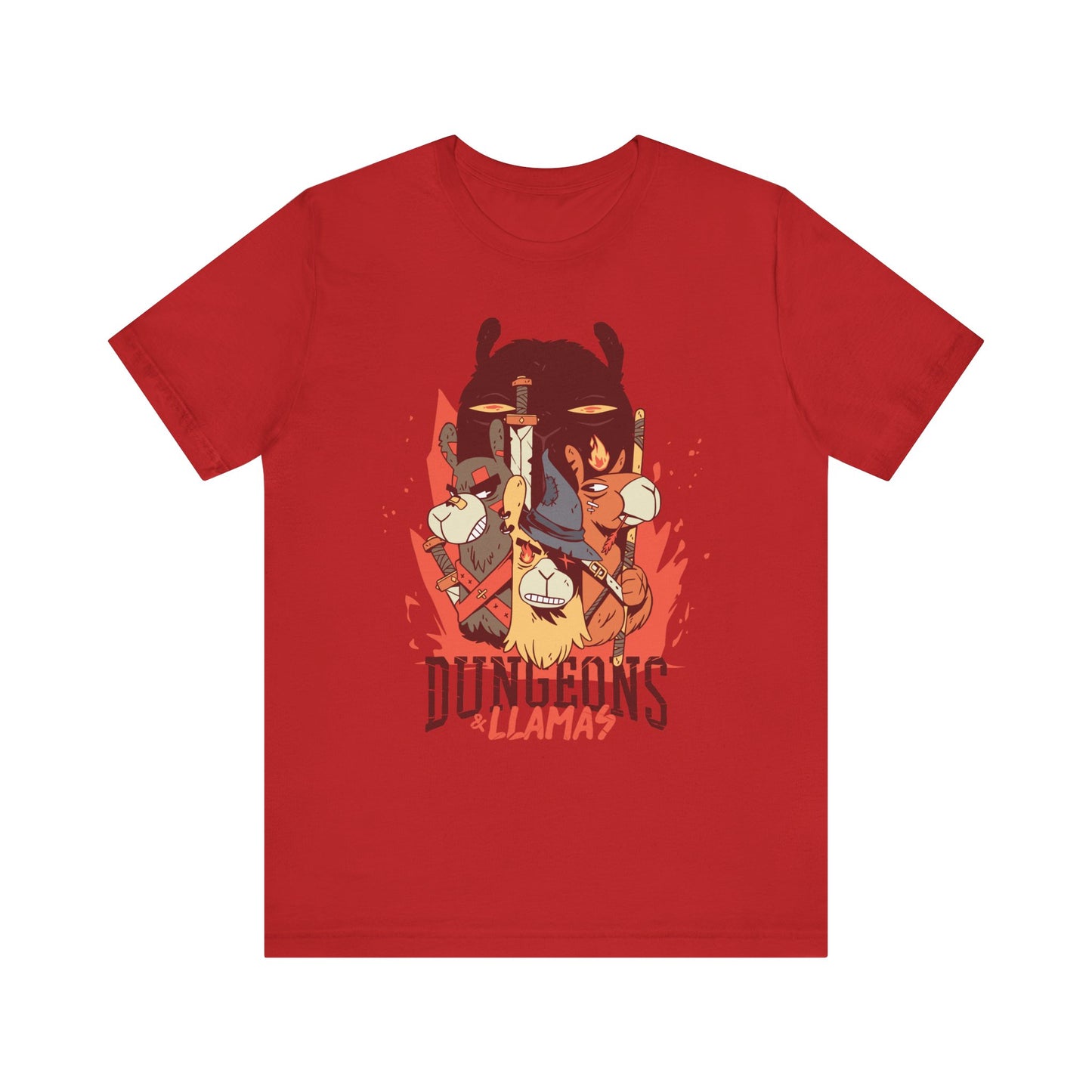 Dungeons and Llamas Shirt | D&D Parody Game Tee for Llama Lovers | Roleplaying Fantasy Game | Fun Nerdy Gift Ideas