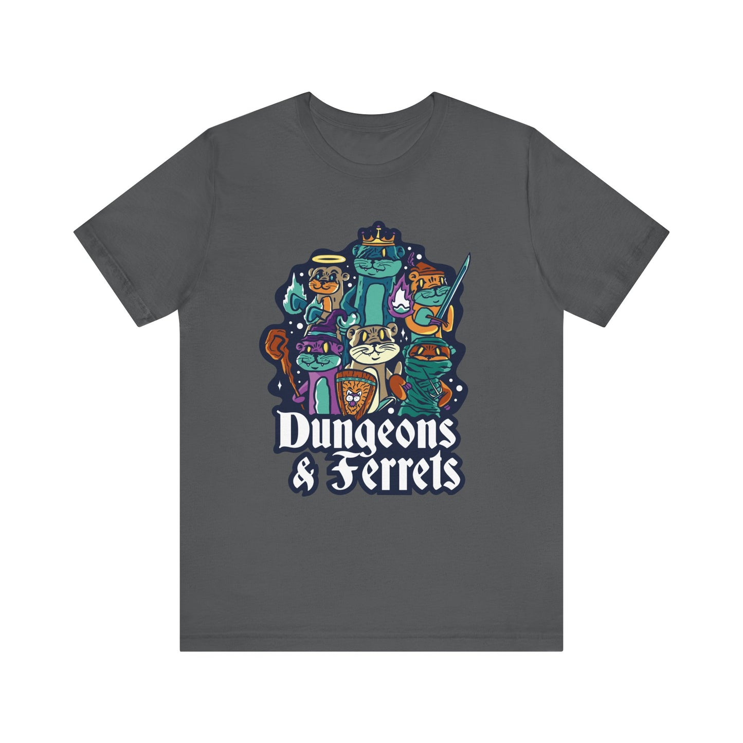 Dungeons and Ferrets Shirt | D&D Parody Game Tee for Ferret Lovers | Roleplaying Fantasy Game | Fun Nerdy Gift Ideas Ferret Gift Idea