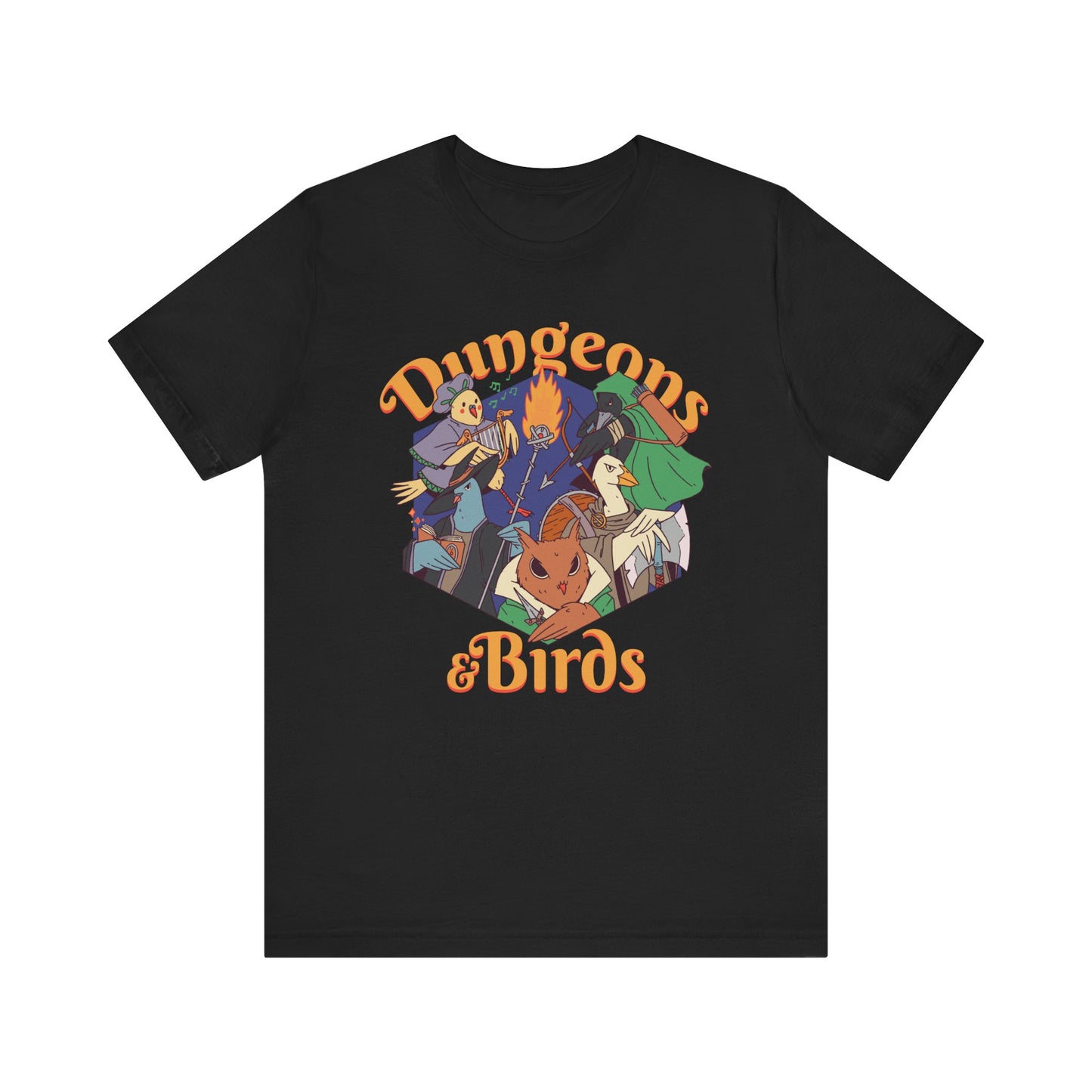 Dungeons and Birds Shirt | D&D Parody Game Tee for Bird Lovers | Roleplaying Fantasy Game | Fun Nerdy Gift Ideas Funny Bird Shirt
