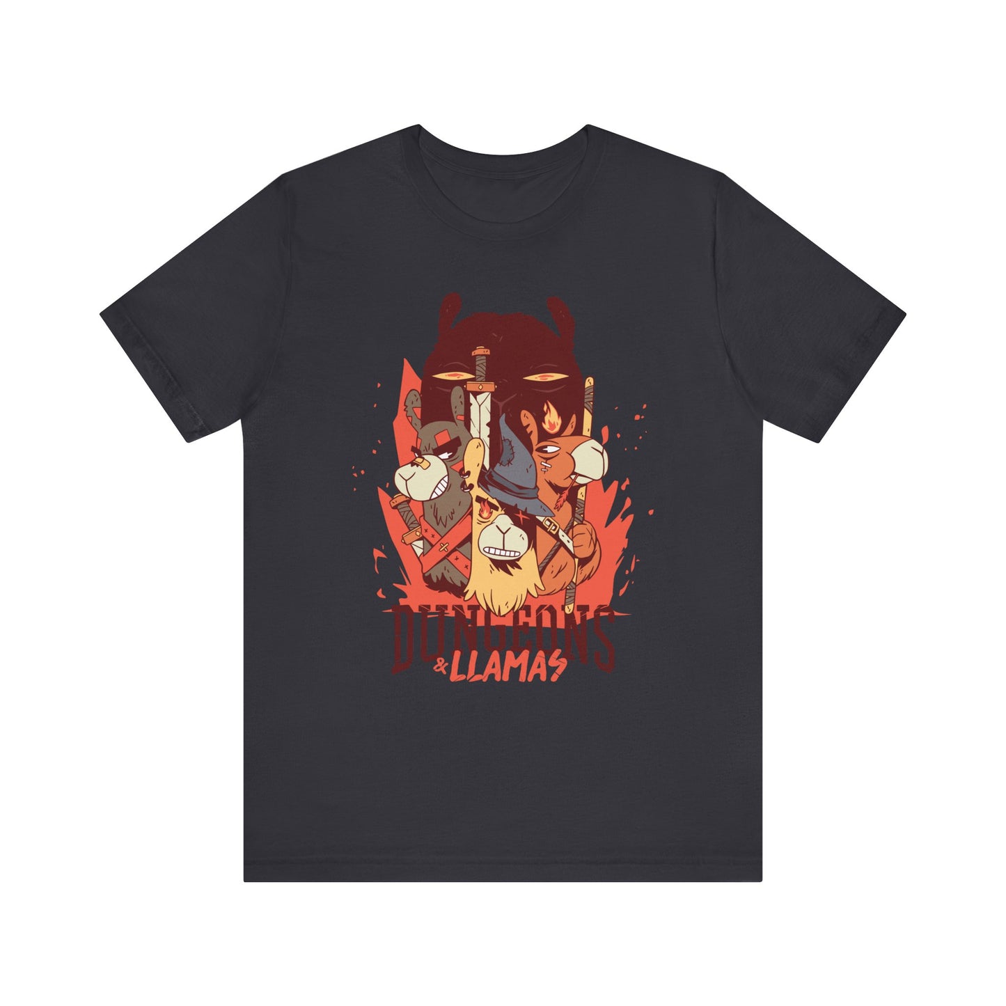 Dungeons and Llamas Shirt | D&D Parody Game Tee for Llama Lovers | Roleplaying Fantasy Game | Fun Nerdy Gift Ideas