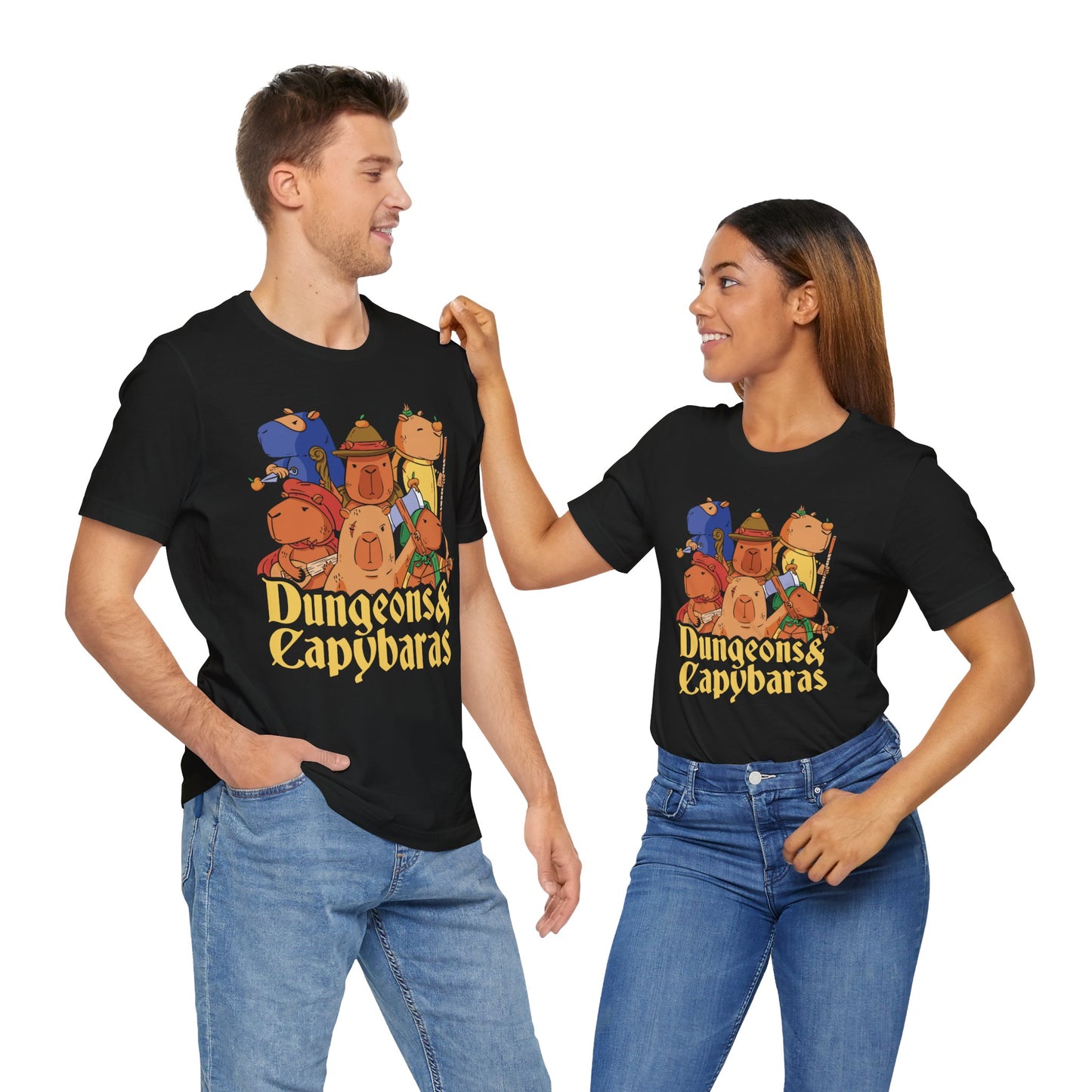 Dungeons and Capybaras Shirt | D&D Parody Game Tee for Capybara Lovers | Roleplaying Fantasy Game | Fun Nerdy Gift Ideas