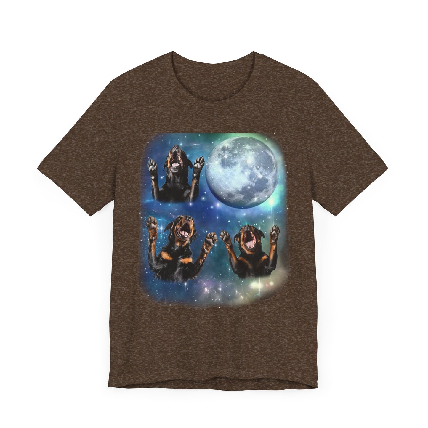 Rottweiler Howling at the Moon Shirt Vintage 90s Inspired Rottweiler Tee Funny Dog Lover Gift Retro Animal Vibes Humorous Rottweiler Design