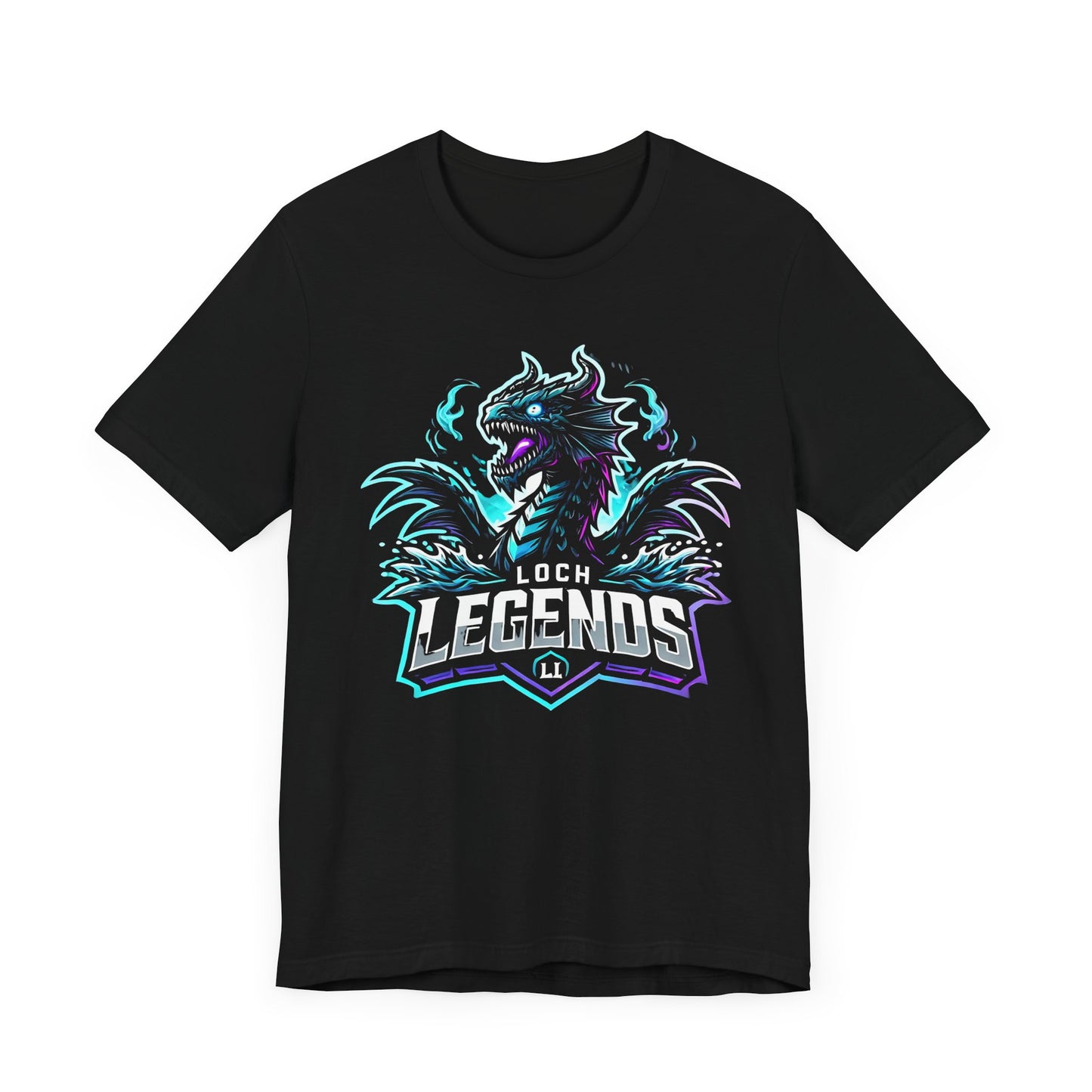 Loch Legends Sea Monster Shirt | Mythical Creature Design Unique Gift Gamers Fantasy Fans Esports Jersey Style Graphic Tee Lochness Monster
