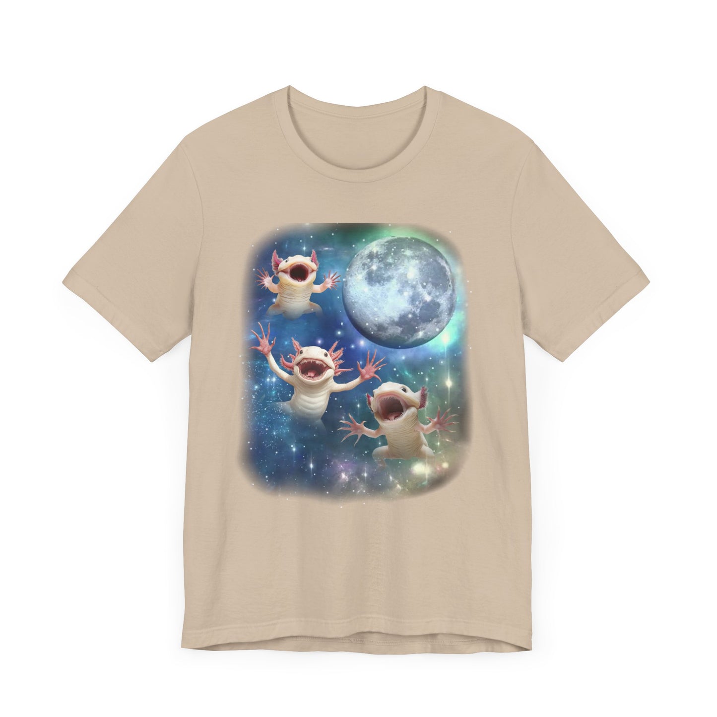 Axolotl Howling at the Moon Shirt | Vintage 90s-Inspired Aquatic Salamander Tee | Funny Axolotl Lover Gift | Unique Amphibian Owner Shirt