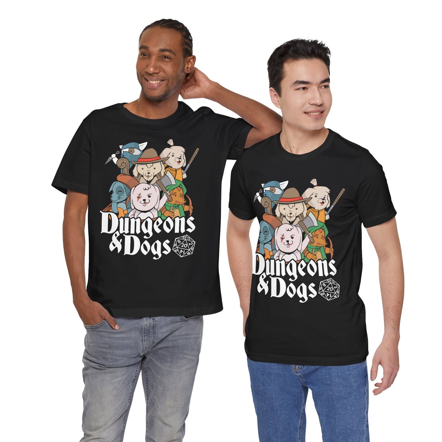Dungeons and Dogs Shirt | D&D Parody Game Tee for Dog Lovers | Roleplaying Fantasy Game | Fun Nerdy Gift Ideas