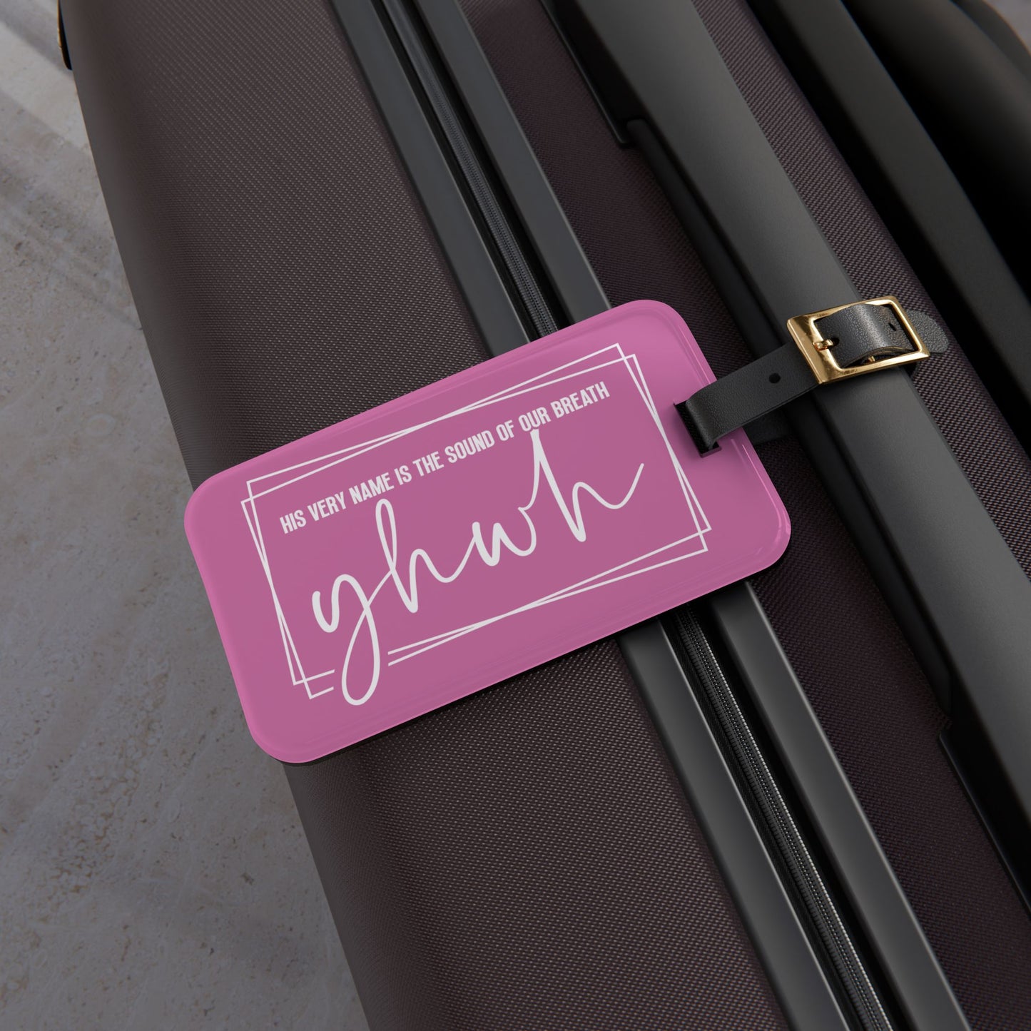His Name YHWH Luggage Tag Trendy Christian Faith-Based Travel Accessory Perfect Believer Gift Unique Jesus Name Suitcase ID Badge Gift