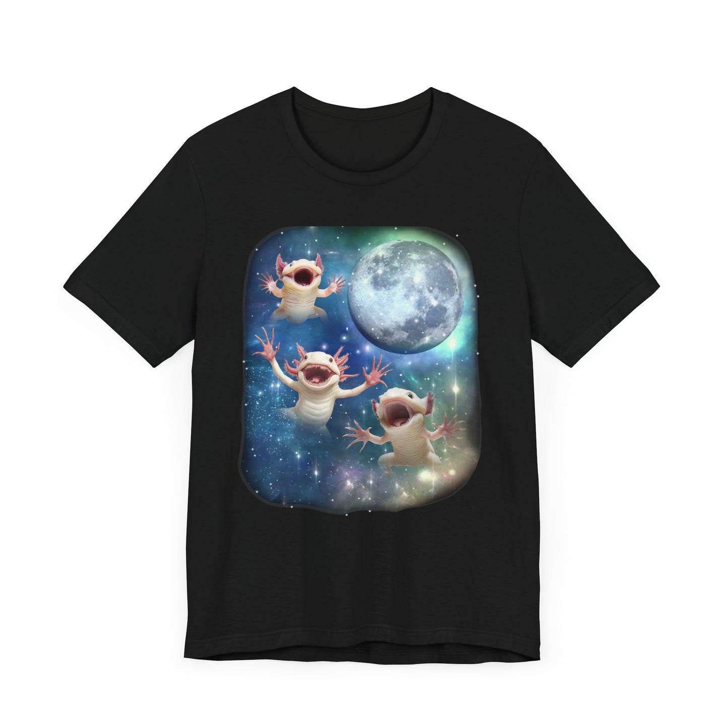 Axolotl Howling at the Moon Shirt | Vintage 90s-Inspired Aquatic Salamander Tee | Funny Axolotl Lover Gift | Unique Amphibian Owner Shirt
