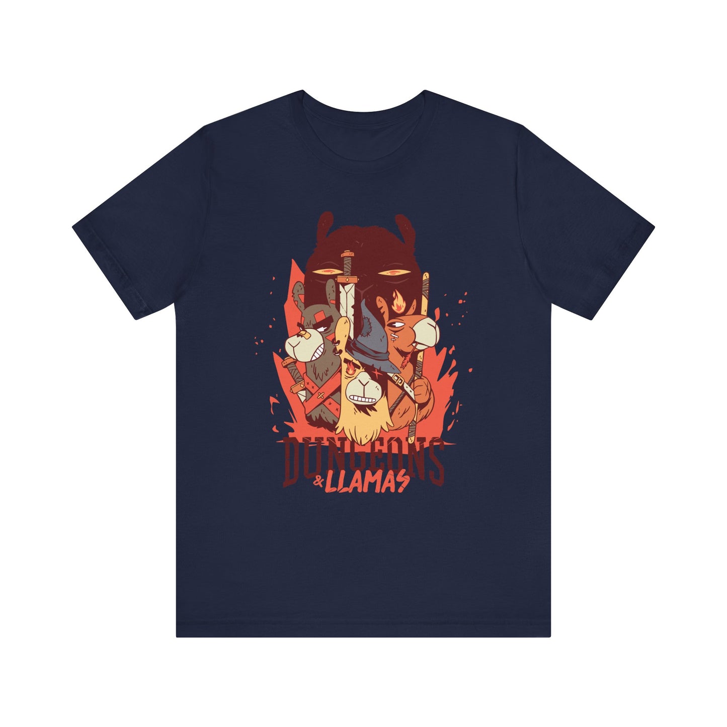 Dungeons and Llamas Shirt | D&D Parody Game Tee for Llama Lovers | Roleplaying Fantasy Game | Fun Nerdy Gift Ideas