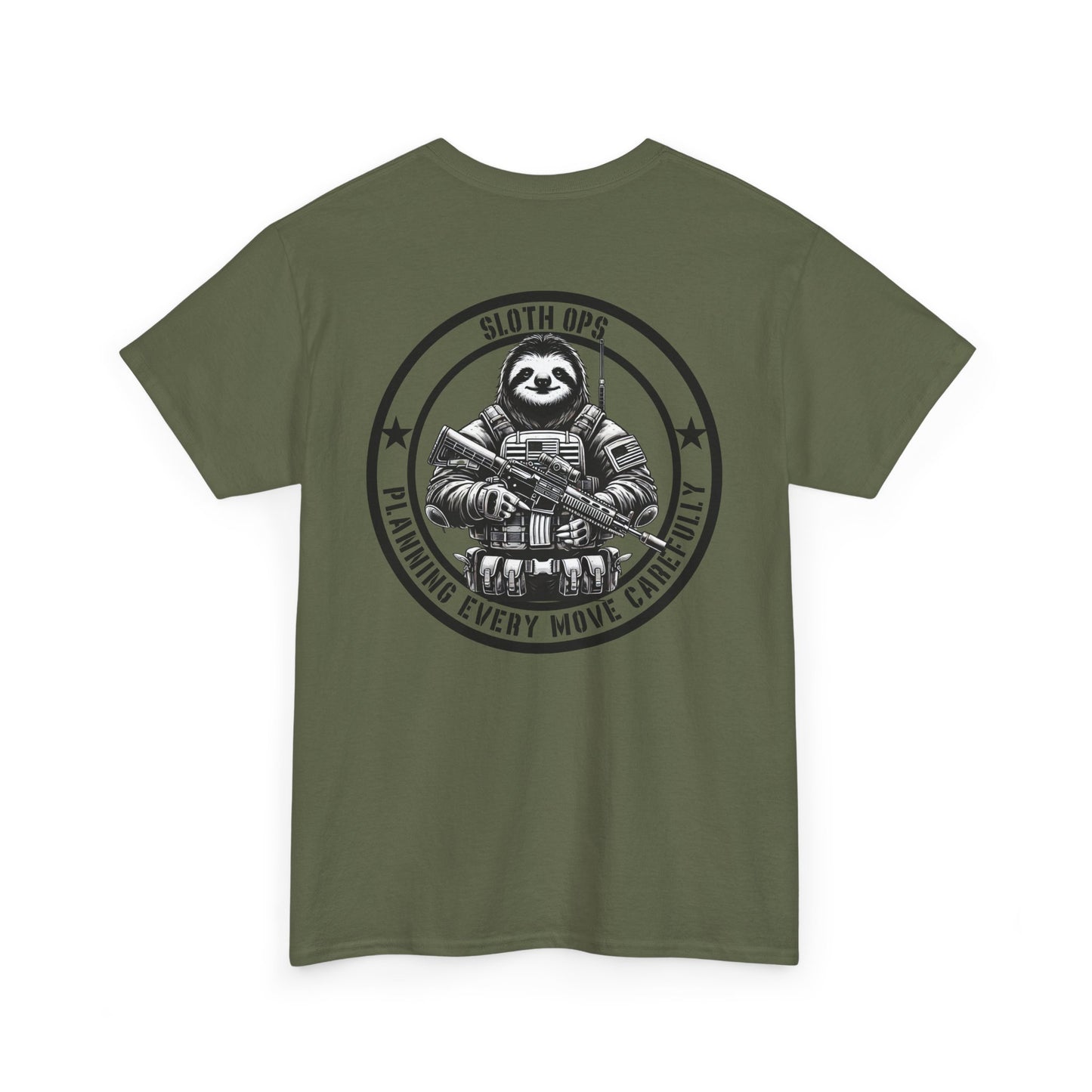 Tactical Sloth Ops Shirt | Funny Sloth Military-Inspired Tee | Patriotic Humor Gift for Sloth Lovers | Slow Steady Tactical Graphic Design