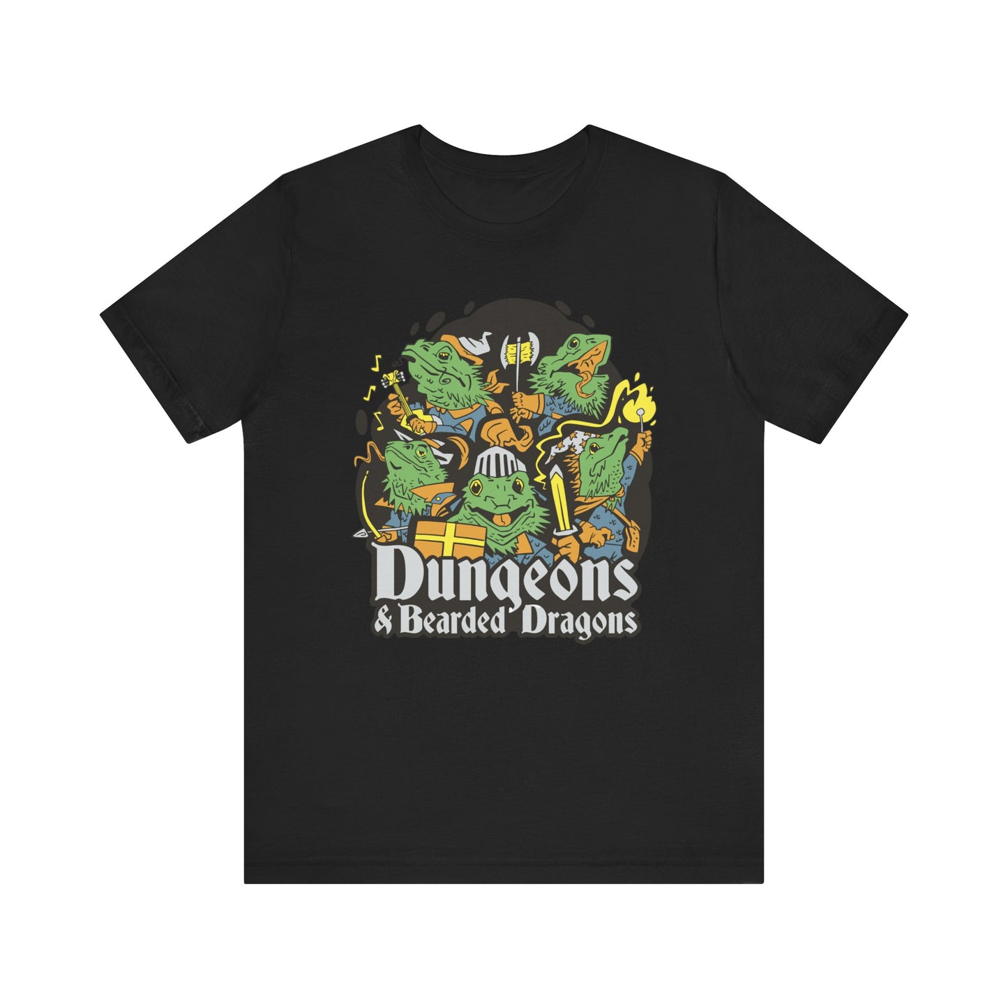 Dungeons and Bearded Dragons Tee | Funny Reptile Shirt for Bearded Dragon Lovers | Nerdy Gift Ideas | Parody Style Roleplaying Fantasy Game