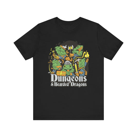 Dungeons and Bearded Dragons Tee | Funny Reptile Shirt for Bearded Dragon Lovers | Nerdy Gift Ideas | Parody Style Roleplaying Fantasy Game