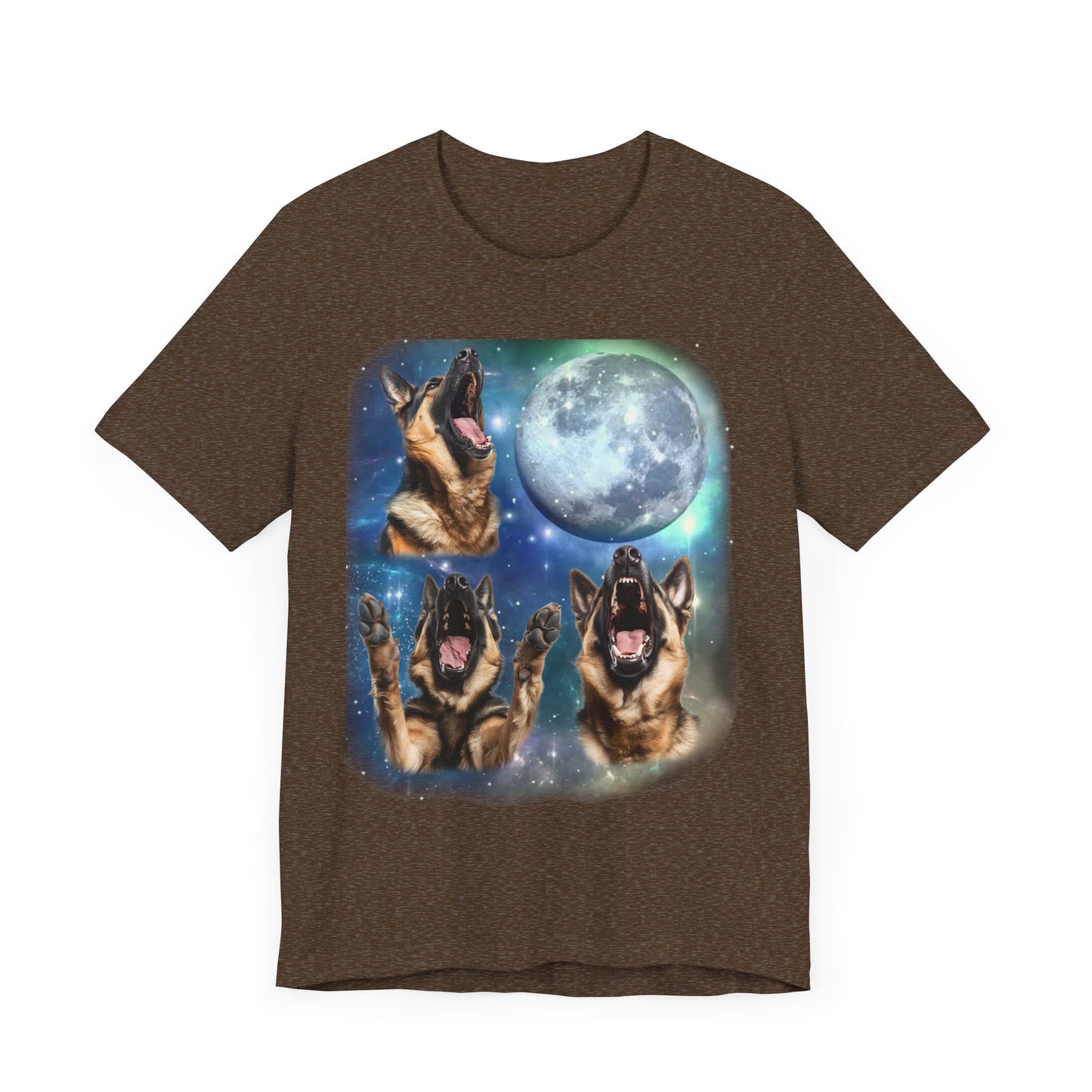 German Shepherd Howling at the Moon Shirt | Vintage 90s Inspired Dog Tee | Funny Shepherd Lover Gift | Retro Canine Vibes | Unique GSD Humor