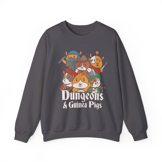 Dungeons and Guinea Pigs Funny D&D Parody Sweatshirt | Nerdy Fantasy Game Sweater Guinea Pig Lovers | Winter Gift Cozy Fun Sweatshirt Gamer