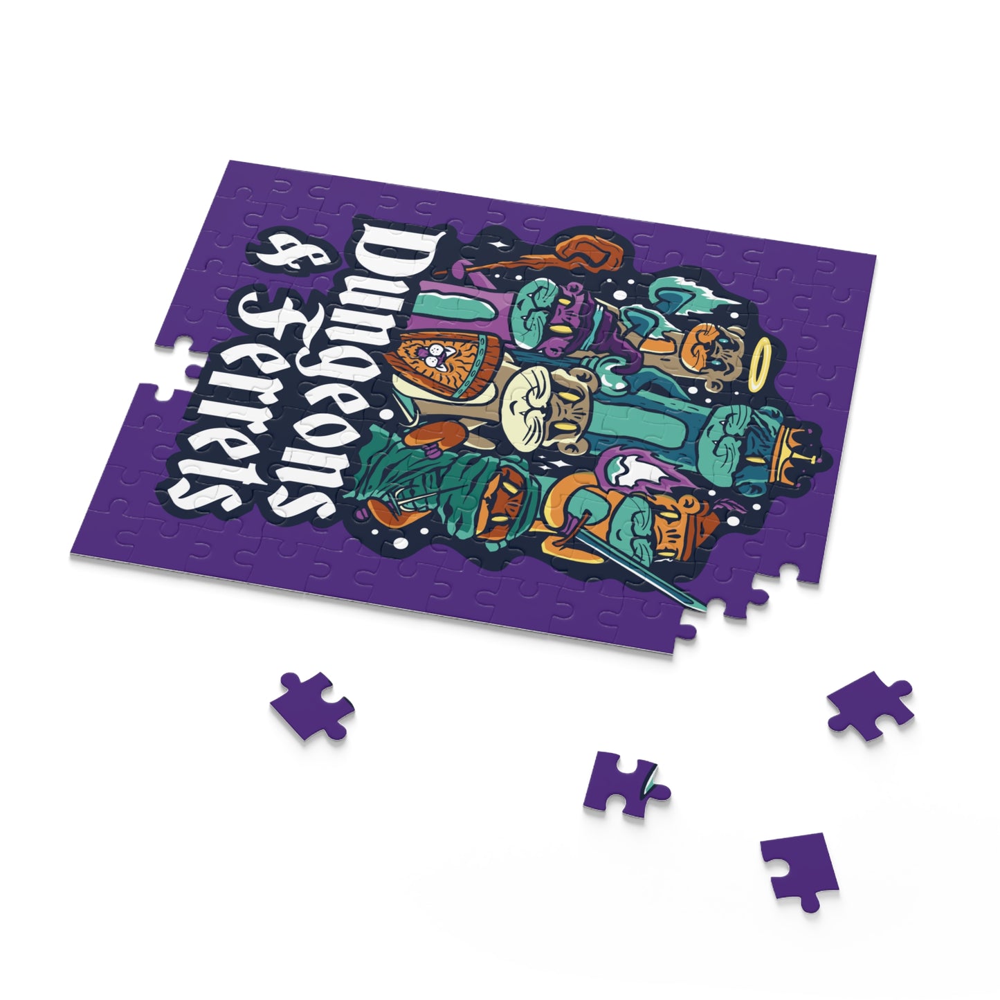Dungeons and Ferrets Jigsaw Puzzle Funny D&D Parody 120-500 Pieces for Nerdy Fantasy Game Fans and Ferret Lovers RPG Style Puzzle