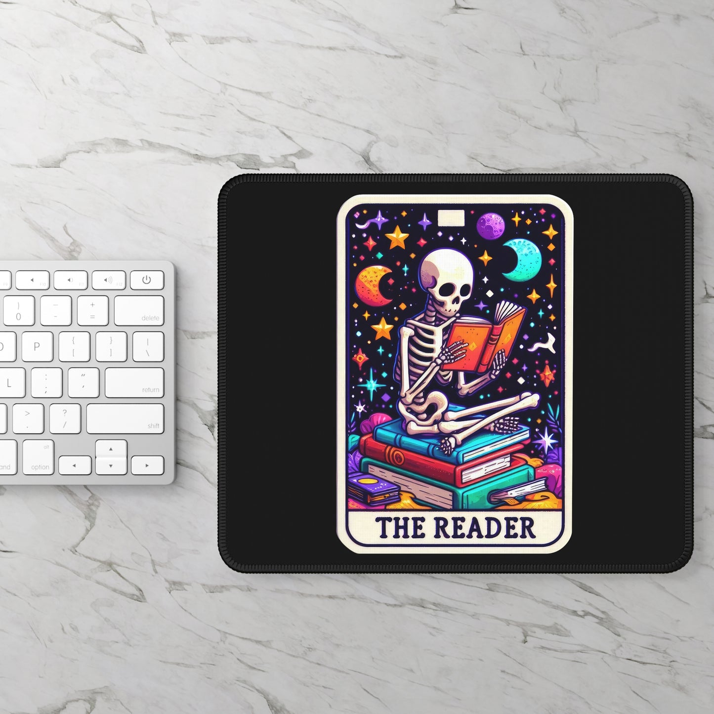 Reader Tarot Card Non Slip Mouse Pad | Book Lover Office Desk Decor Gift Readers Tarot-Inspired Desk Mat Literary Desk Accessory | Desk Pad