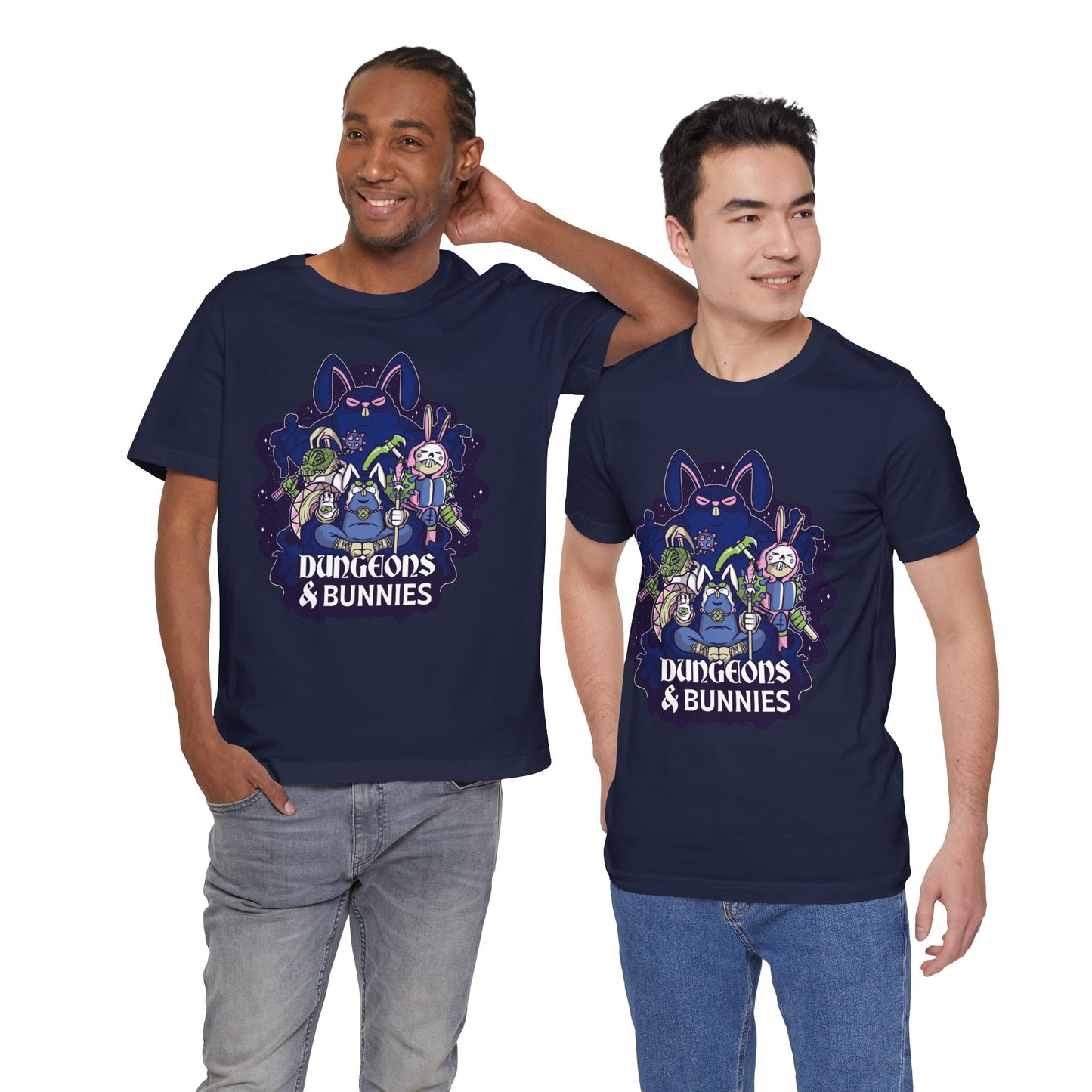 Dungeons and Bunnies Shirt | D&D Parody Game Tee for Bunny Lovers | Enchanting Roleplaying Fantasy Game | Cute Nerdy Gift Ideas Funny Bunny