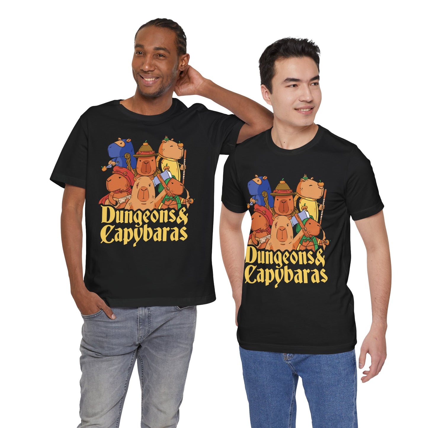 Dungeons and Capybaras Shirt | D&D Parody Game Tee for Capybara Lovers | Roleplaying Fantasy Game | Fun Nerdy Gift Ideas