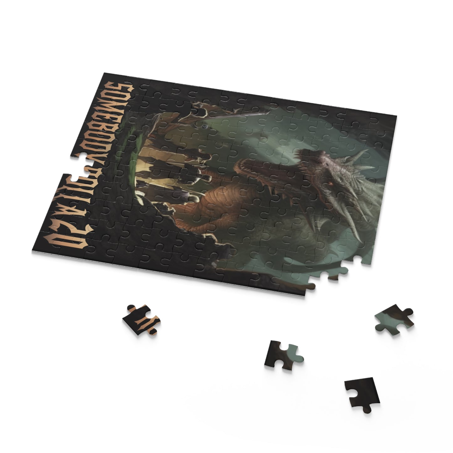 Somebody Roll A 20 Dungeons Roleplaying Puzzle RPG Humor 120-500 Piece Jigsaw Fun for Gamers and D&D Enthusiasts