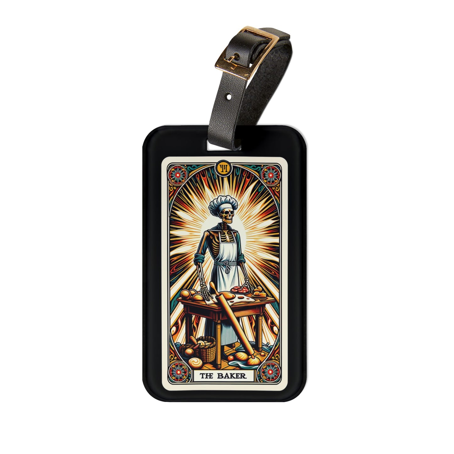 The Baker Tarot Card Luggage Tag - Funny Travel Accessory - Unique Suitcase ID - Perfect Gift for Travelers & Tarot Lovers  Baggage Tag